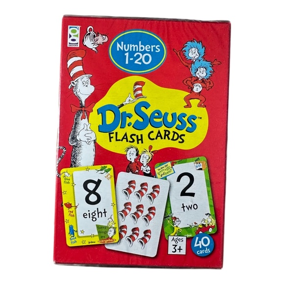 Dr. Seuss 40 Numbers 1-20 Flash Cards - Picture 1 of 1